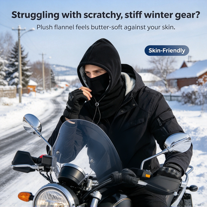 🔥LAST DAY PROMOTION - 50% OFF❄️ 2-Piece Integrated Flannel Warm Face Mask & Hat（upsell）