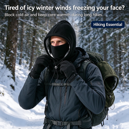 🔥LAST DAY PROMOTION - 50% OFF❄️ 2-Piece Integrated Flannel Warm Face Mask & Hat（upsell）