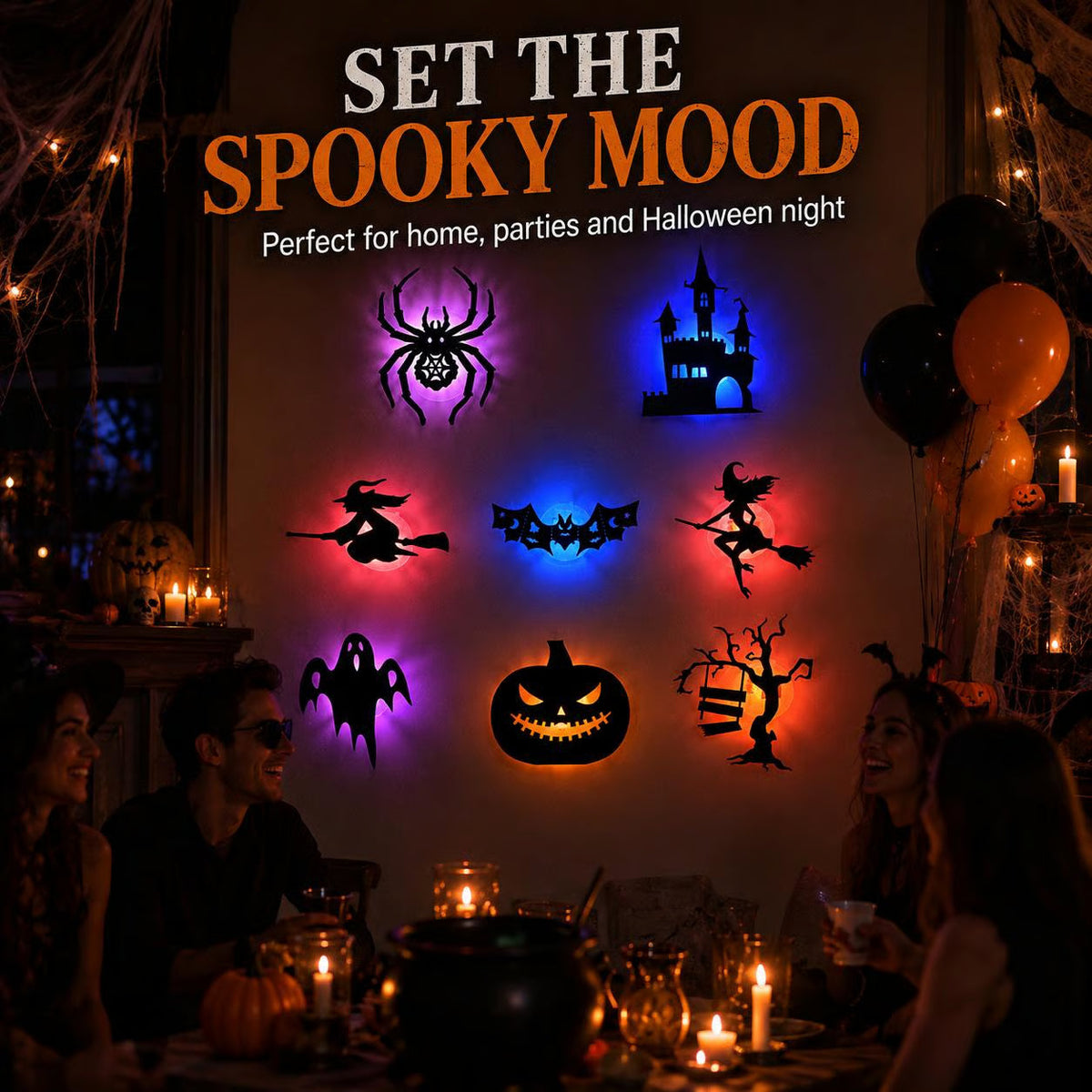 🔥Last Day Promotion 60% OFF|🎃 Halloween LED Silhouette Wall Light Stickers（upsell）