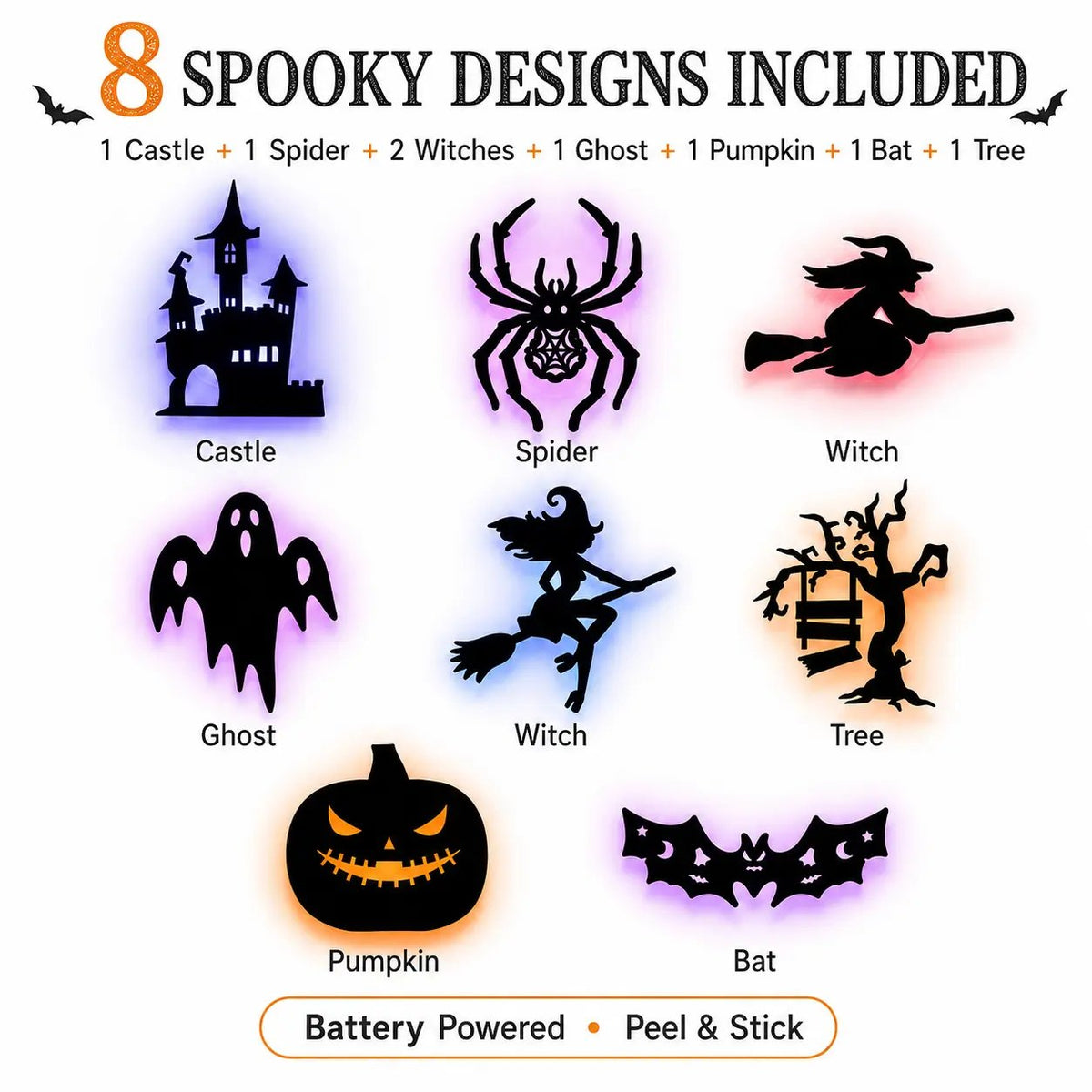 🔥Last Day Promotion 60% OFF|🎃 Halloween LED Silhouette Wall Light Stickers（upsell）